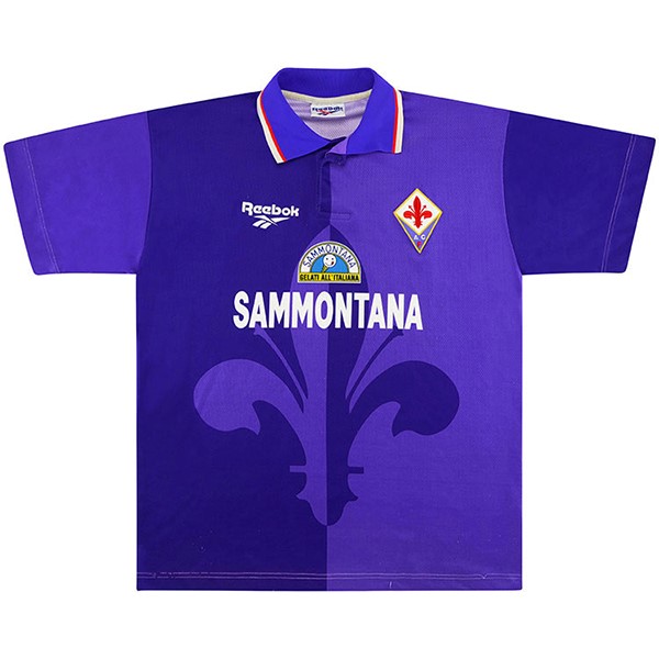 Heimtrikot Thailand Fiorentina Retro 1995 1996 Lila Günstige Fußballtrikots